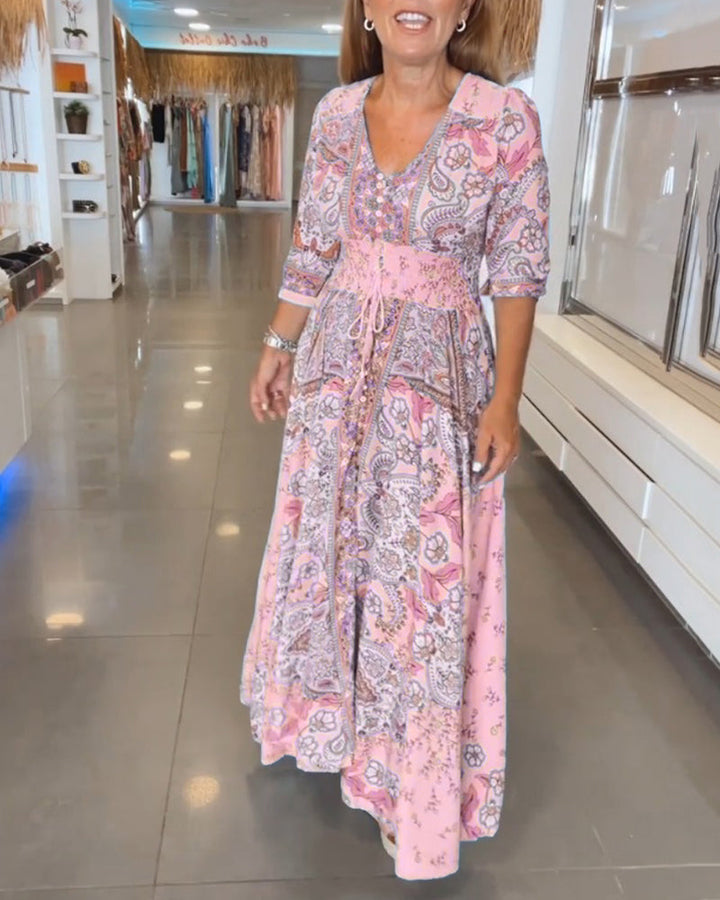 ELENA – BLOSSOM WHIMSY MAXI DRESS