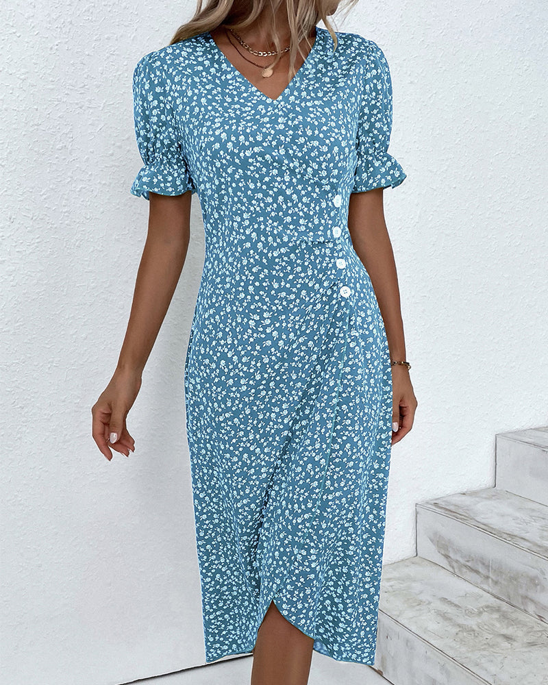 Ellaine™ - Floral Tummy Covering Summer Dress