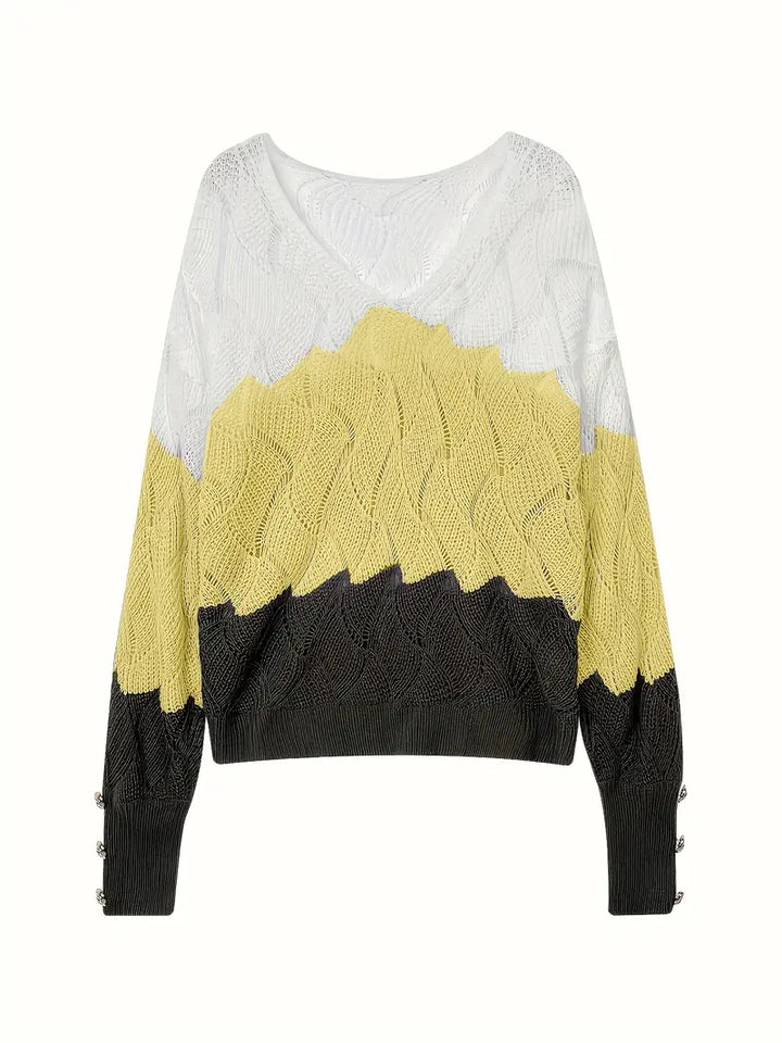 EMMA – COZY CHIC WAVE KNIT SWEATER