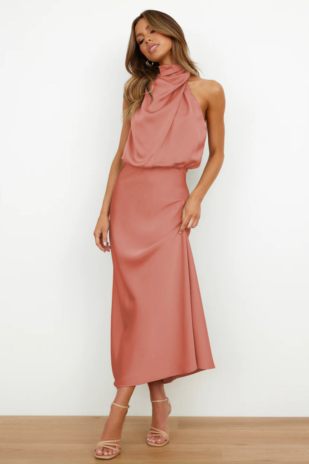 MADDIE – ELEGANT DRAPE NECK DRESS