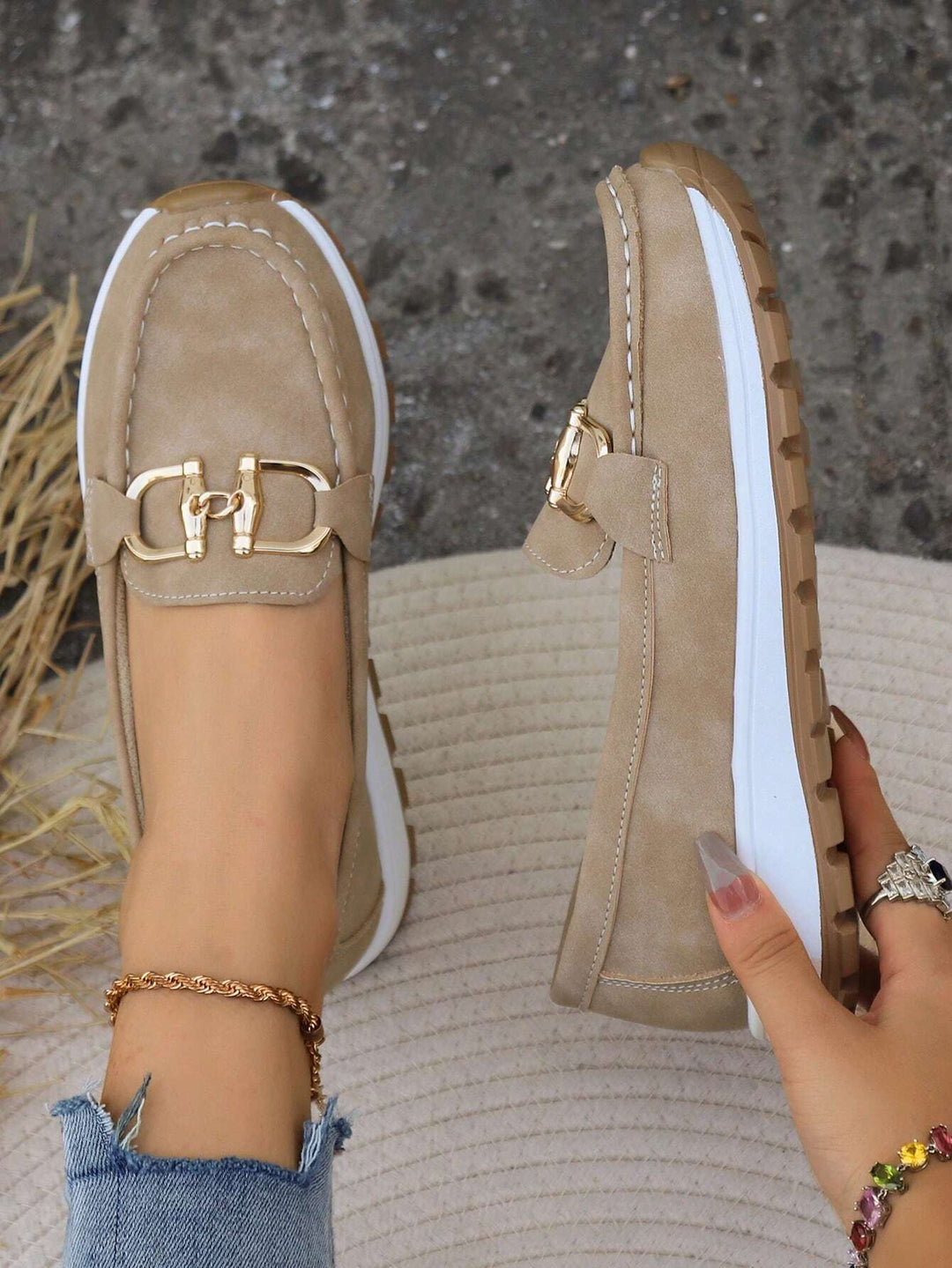 Flat Buckle Loafers