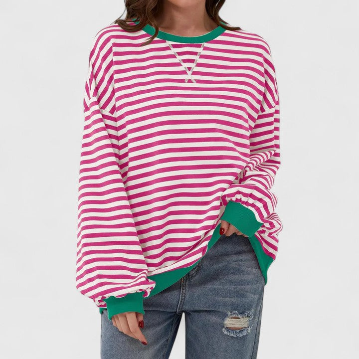 JULIA - RELAXED STRIPE SWEATSHIRT
