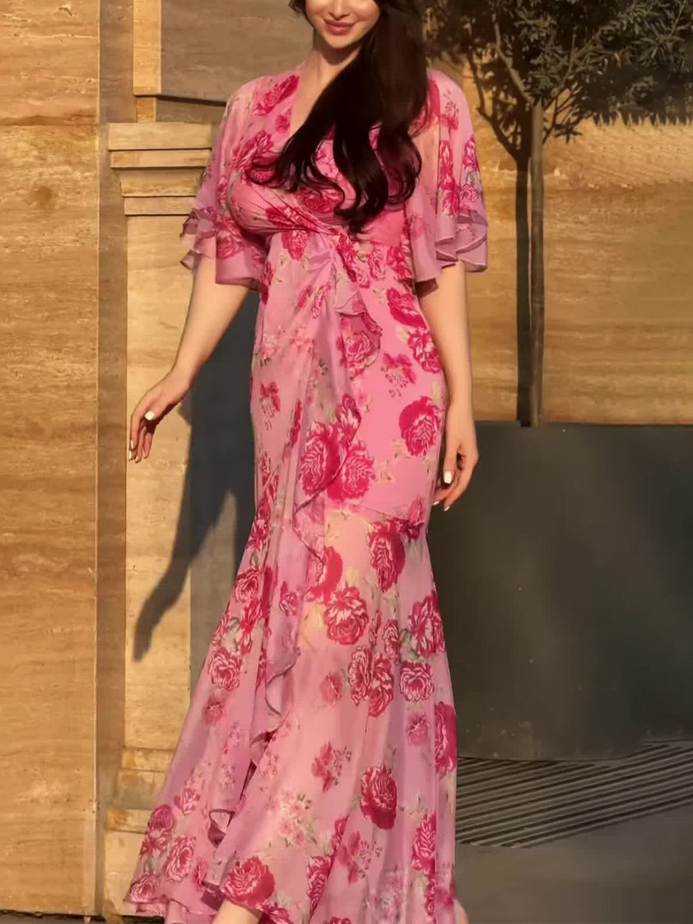 VIVIANA – BLOOMING ELEGANCE WRAP MAXI DRESS