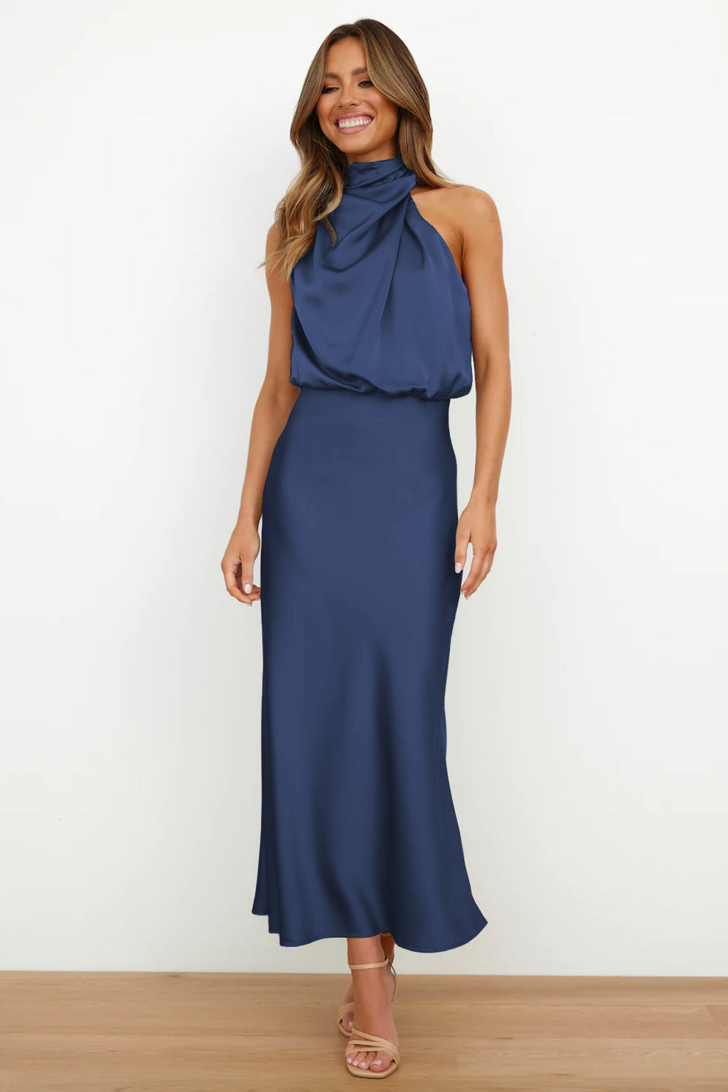 MADDIE – ELEGANT DRAPE NECK DRESS