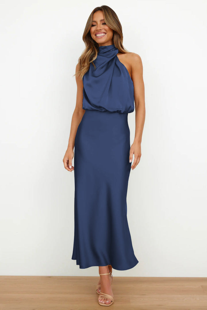 MADDIE – ELEGANT DRAPE NECK DRESS