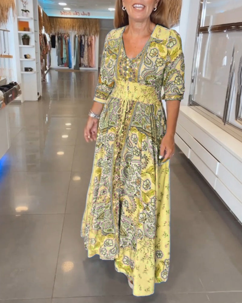 ELENA – BLOSSOM WHIMSY MAXI DRESS