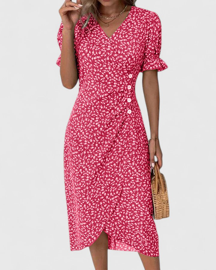 SOPHIA – BLOOM WRAP MIDI DRESS