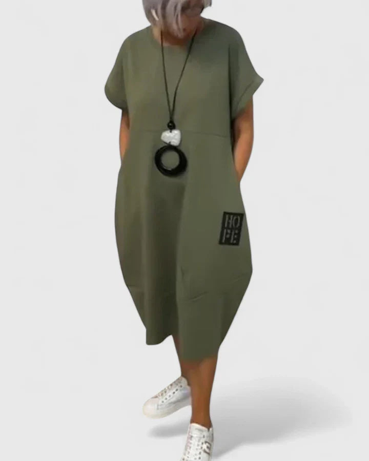 AUBREY – RELAXED HOPE TUNIC DRESS