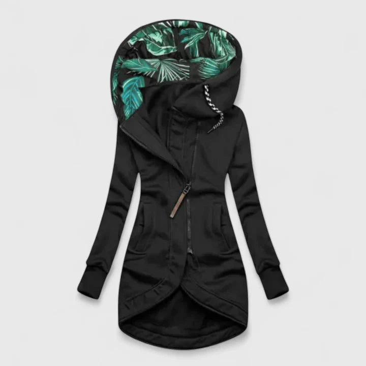 JAENA – ASYMMETRIC TROPICAL HOODIE