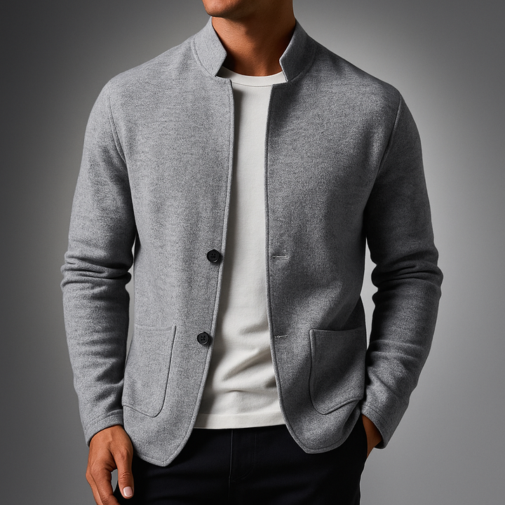 ETHAN – MINIMALIST KNIT BUTTON-UP CARDIGAN