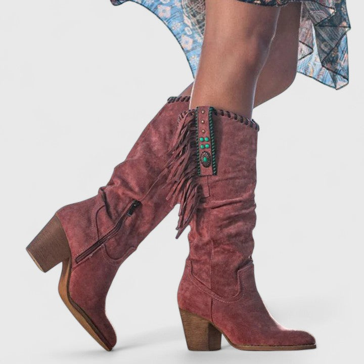 SAVANNAH – WESTERN CHARM FRINGE BOOTS