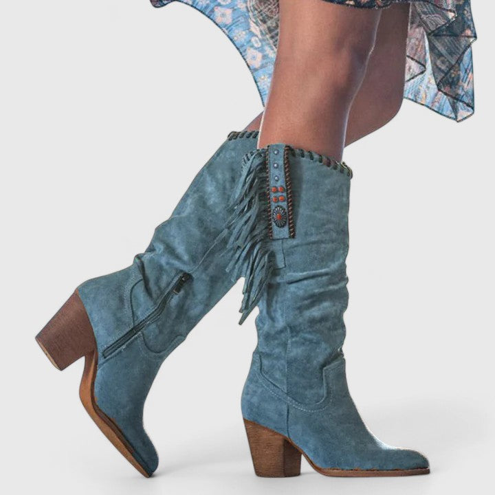 SAVANNAH – WESTERN CHARM FRINGE BOOTS