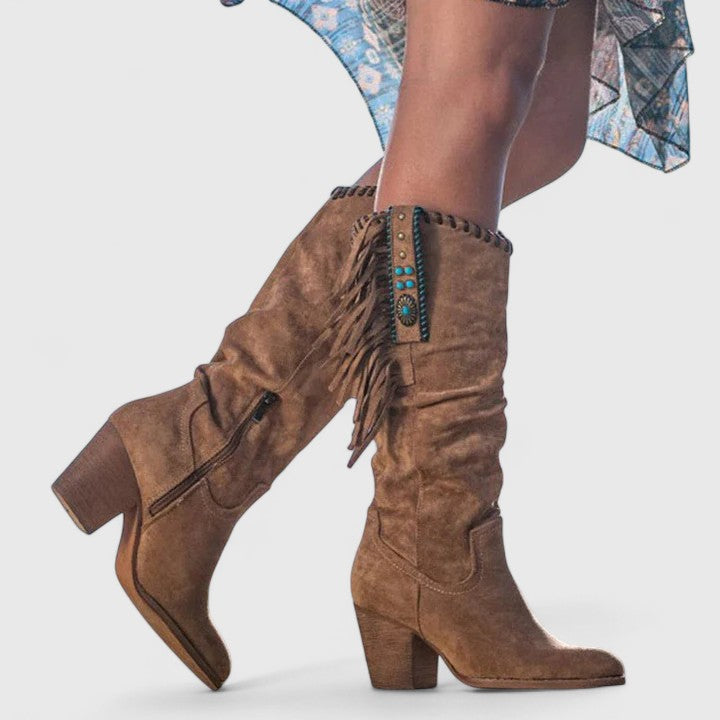 SAVANNAH – WESTERN CHARM FRINGE BOOTS