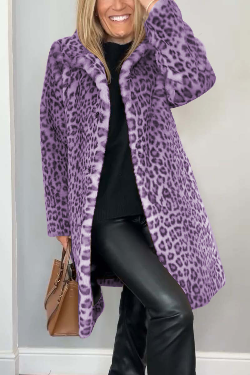 SABRINA – LUXE LEOPARD FAUX FUR COAT