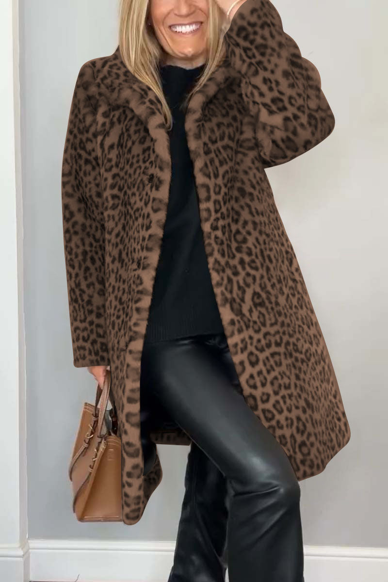SABRINA – LUXE LEOPARD FAUX FUR COAT