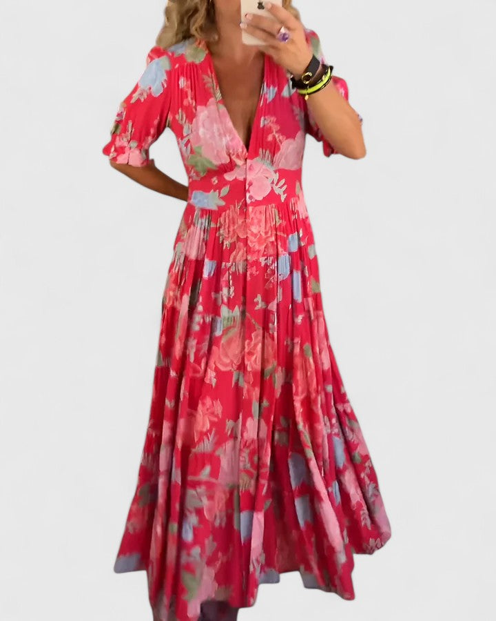 JULIANA – RADIANT BLOOM FLOWY MAXI DRESS