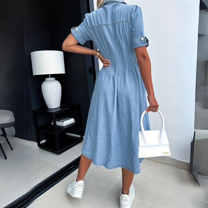 TAYLOR – BUTTON-DOWN DENIM DRESS
