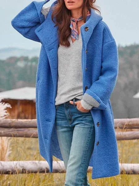 JANICE - COZY HOODED TWEED COAT