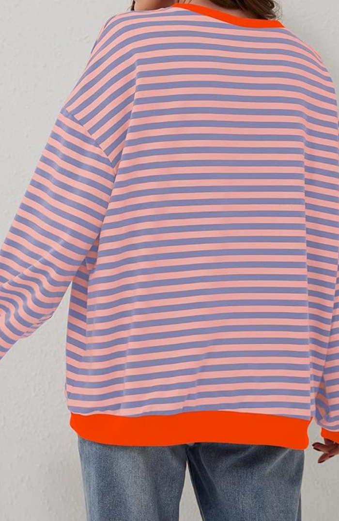 MIKAELA – LAIDBACK STRIPED SWEATER