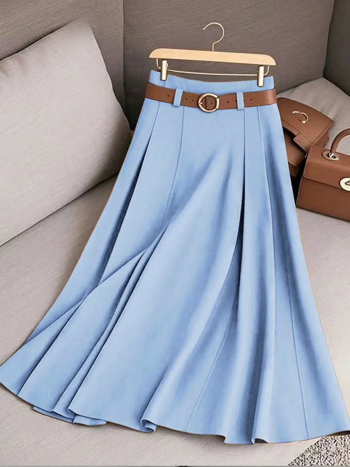 TARA – HIGH-WAIST PLEATED MAXI SKIRT