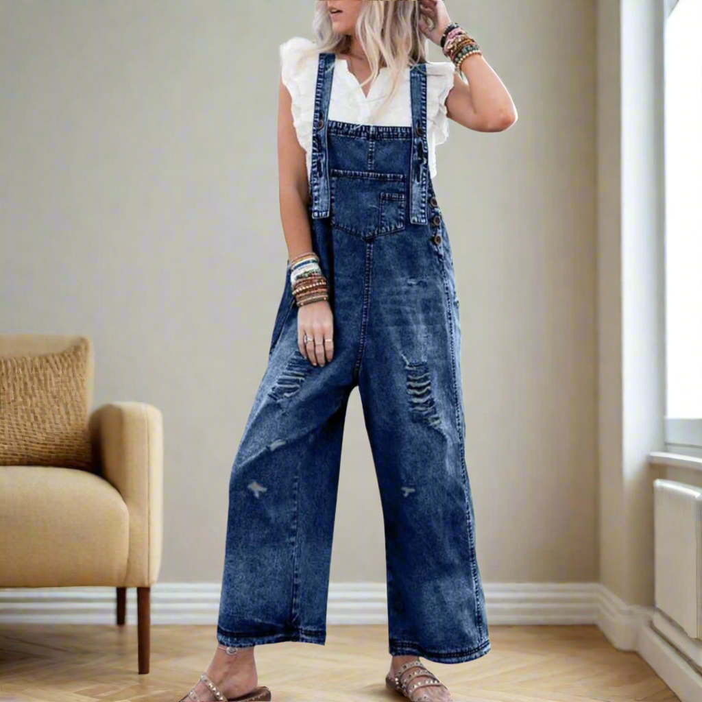 MACKENZIE – RELAXED DISTRESSED OVERALLS