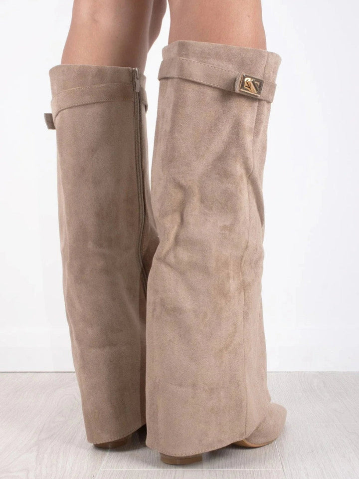ALINA – CHIC SLOUCHY SUEDE KNEE-HIGH BOOTS