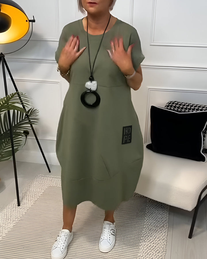 Bessie – Comfy Midi Shirt Dress