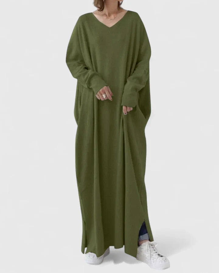 MARY – RELAXED MAXI SWEATER DRESS