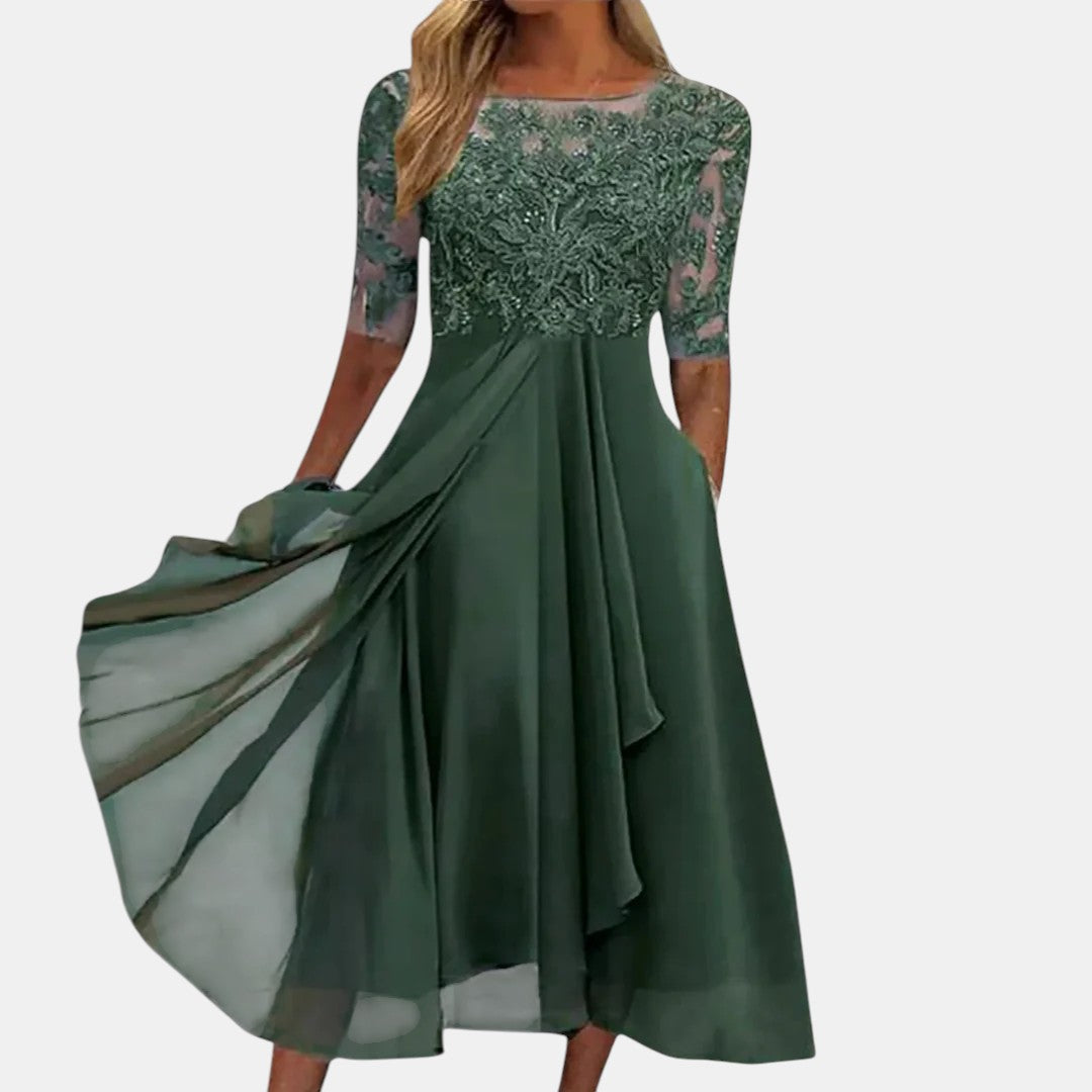 Saffron | Elegant Lace Dress