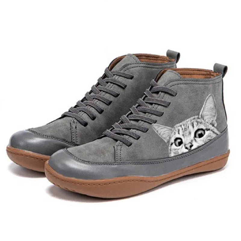 KELLY – PLAYFUL CAT HIGH-TOP SNEAKERS
