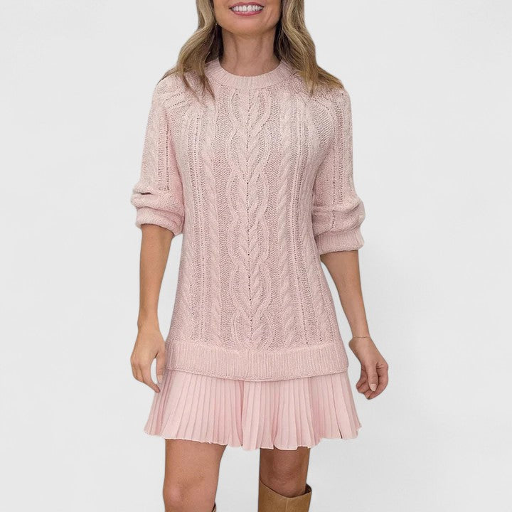 AMARA – CABLE KNIT SWEATER DRESS