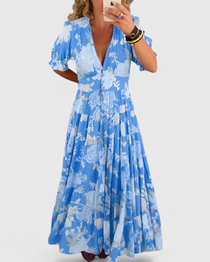 JULIANA – RADIANT BLOOM FLOWY MAXI DRESS