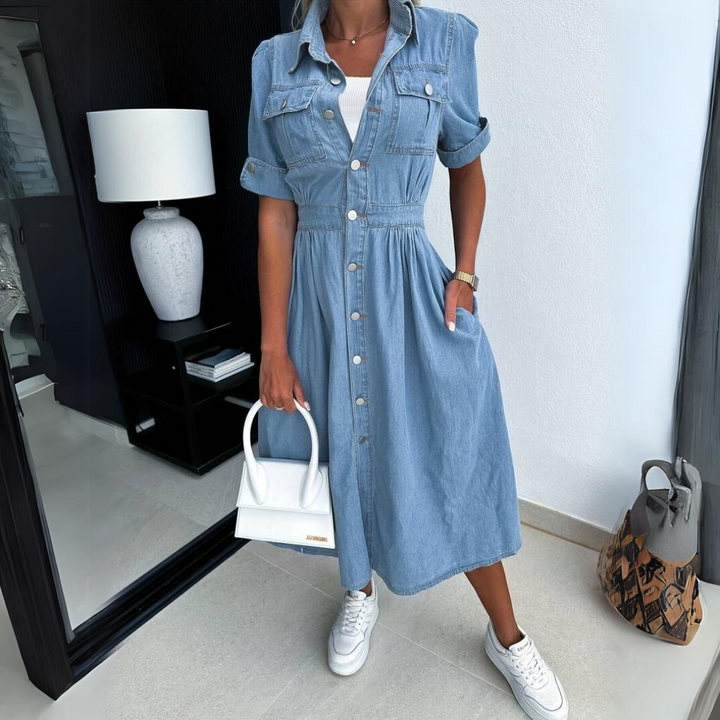 TAYLOR – BUTTON-DOWN DENIM DRESS
