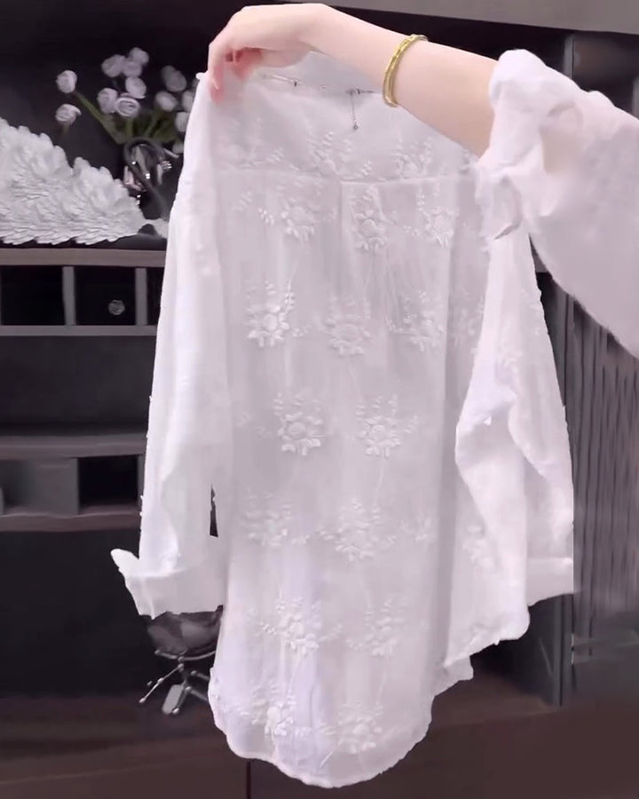 GRETA – EMBROIDERED BUTTON-DOWN SHIRT