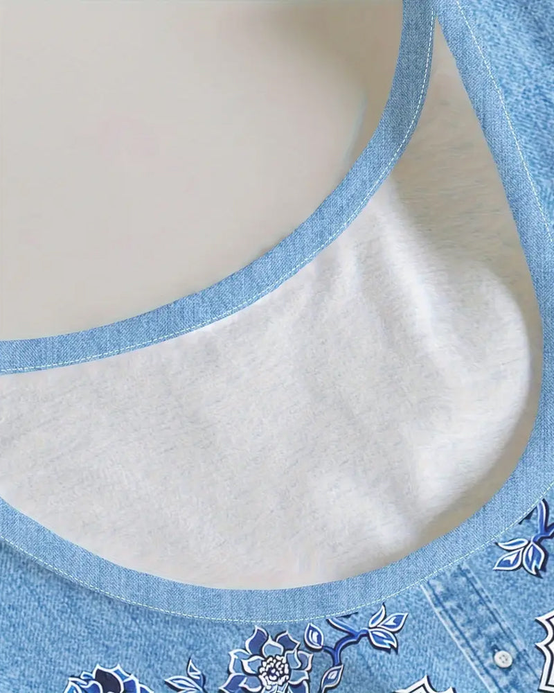 ARIEL – SLEEVELESS FLORAL BUTTON DRESS