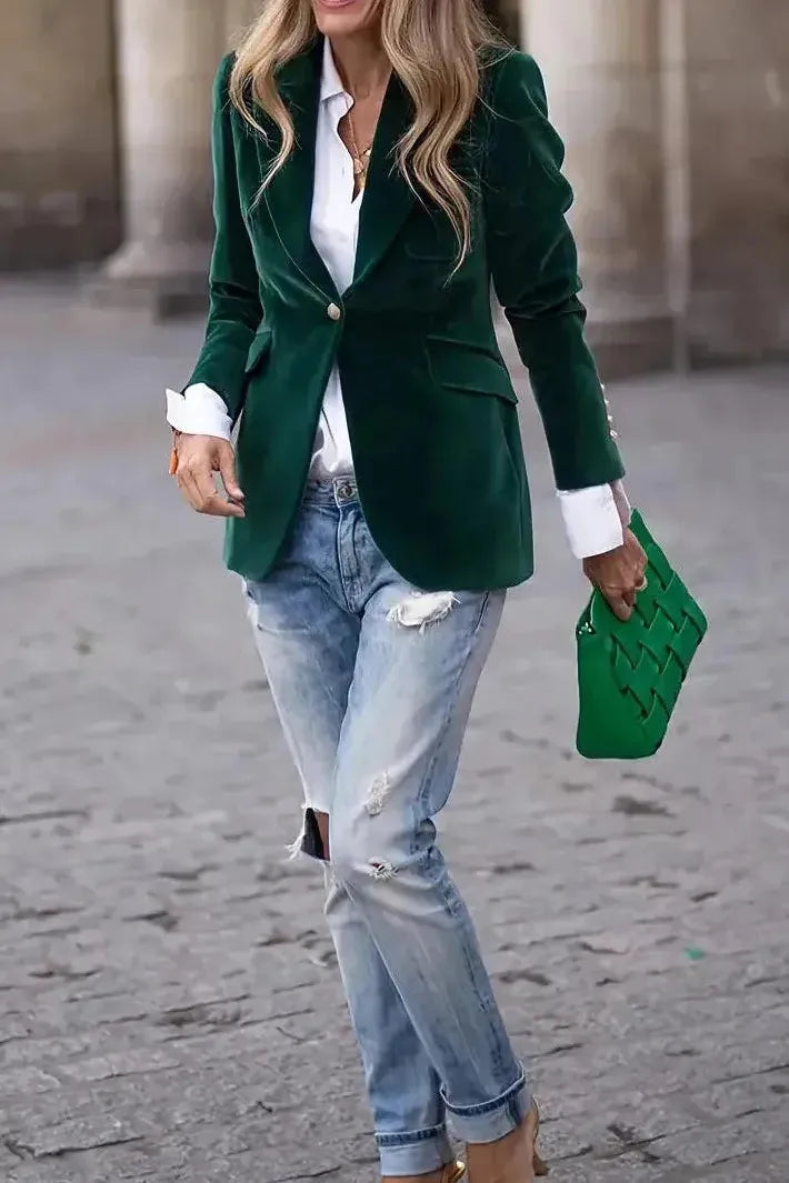 CAMILLE – POLISHED POWER BLAZER