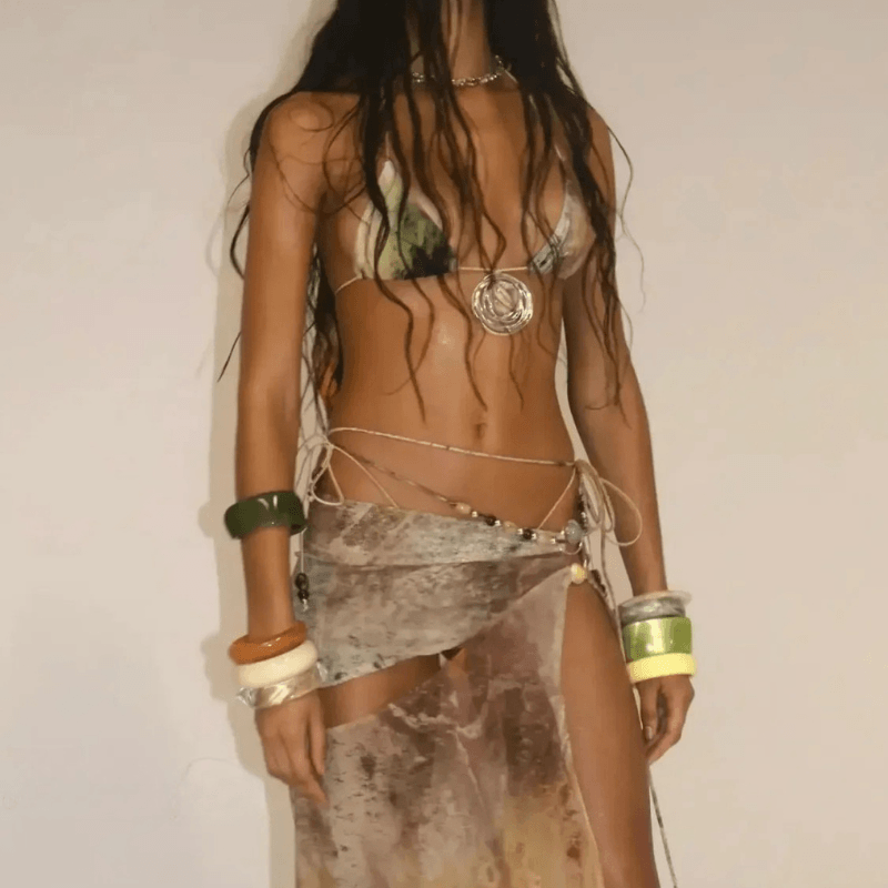 DELILAH – BOHO BEACH GLAM SKIRT SET