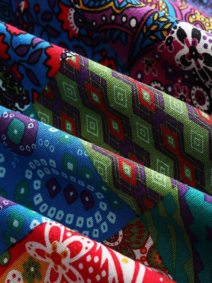 LENA – PATCHWORK SHERPA-LINED HOODED COAT