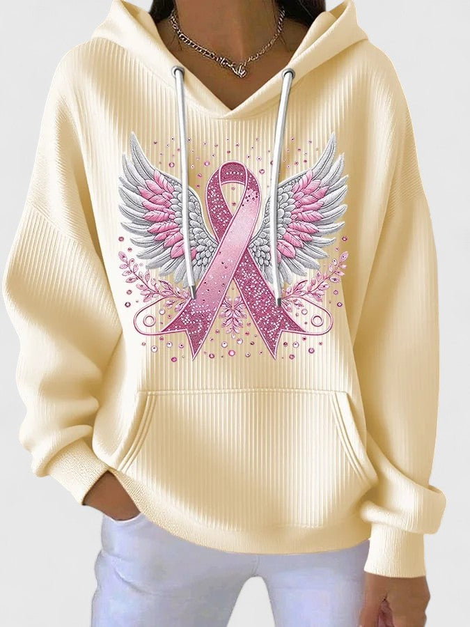 MORGAN – PINK RIBBON ANGEL WINGS HOODIE