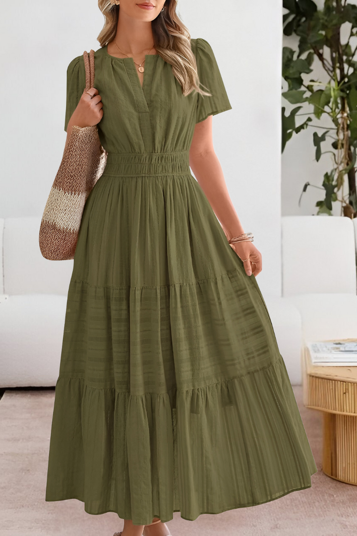 FREYA – SUNLIT CHARM TIERED MAXI DRESS