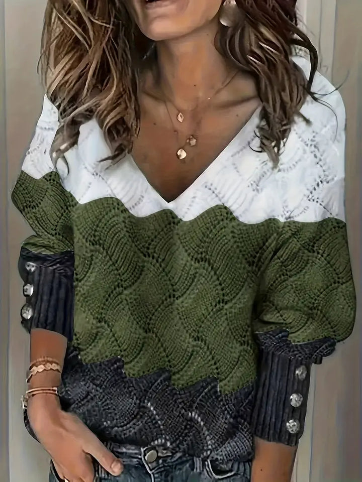 EMMA – COZY CHIC WAVE KNIT SWEATER