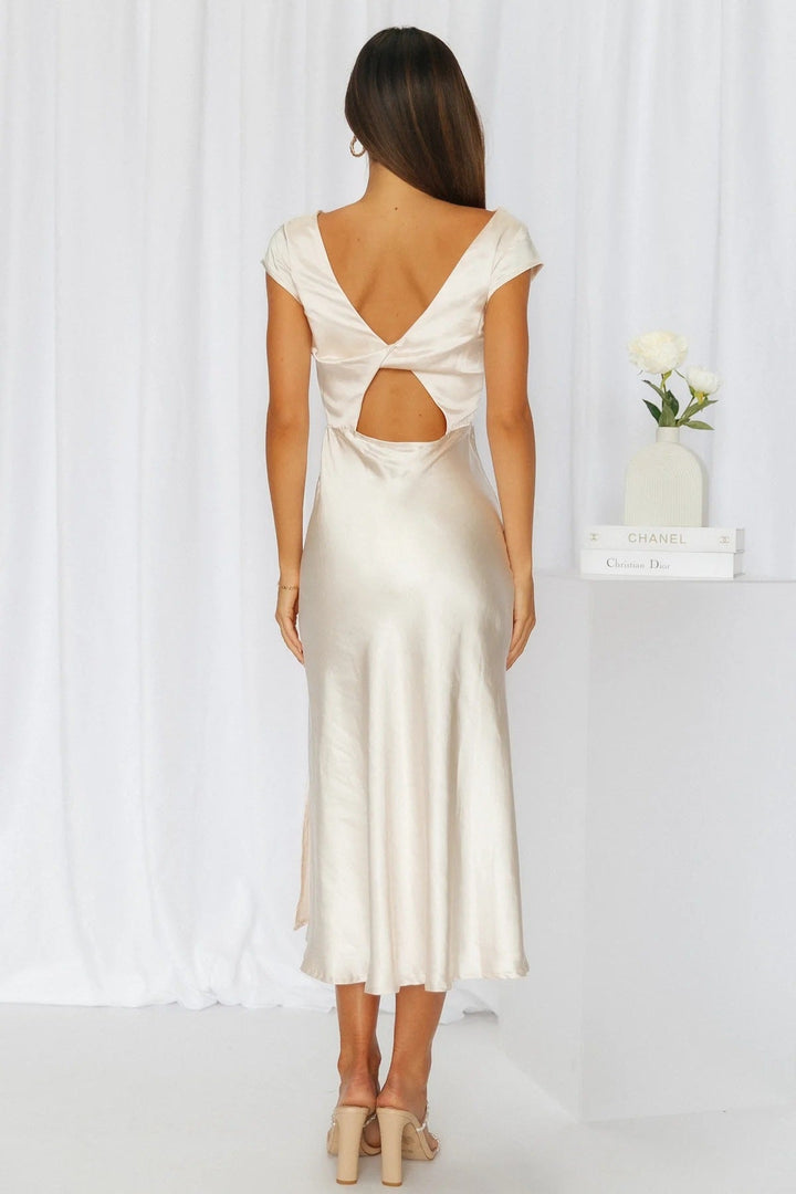 Slip Dress – Midi Length, Minimalist Silhouette