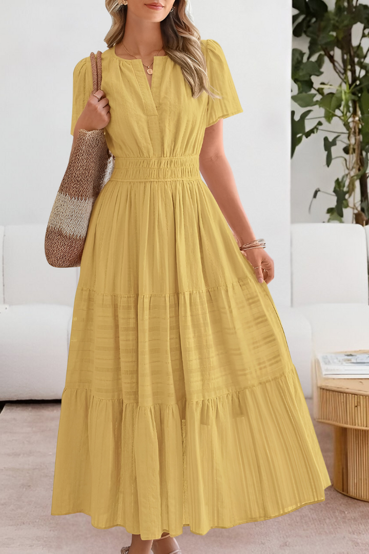 FREYA – SUNLIT CHARM TIERED MAXI DRESS