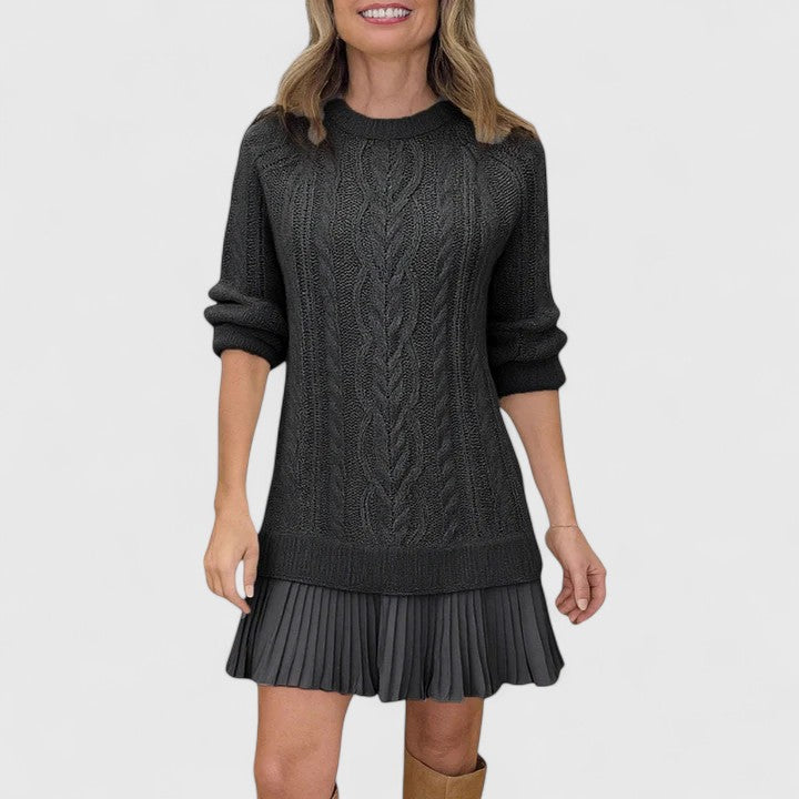 AMARA – CABLE KNIT SWEATER DRESS