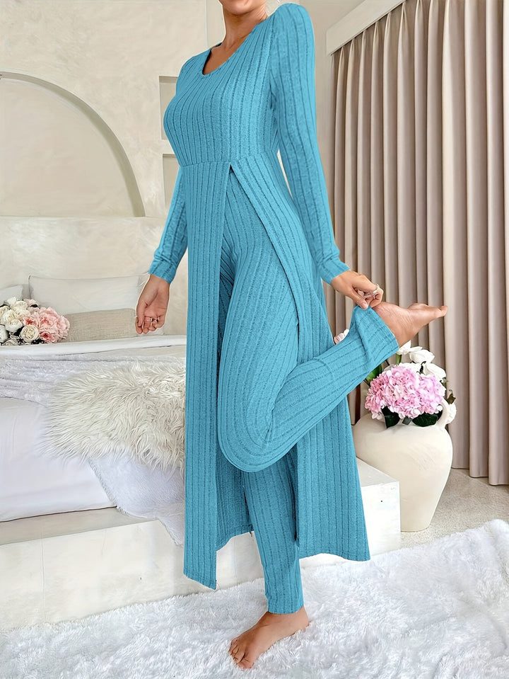 Aldea - Cozy Two-Piece Ribbed Lounge Set