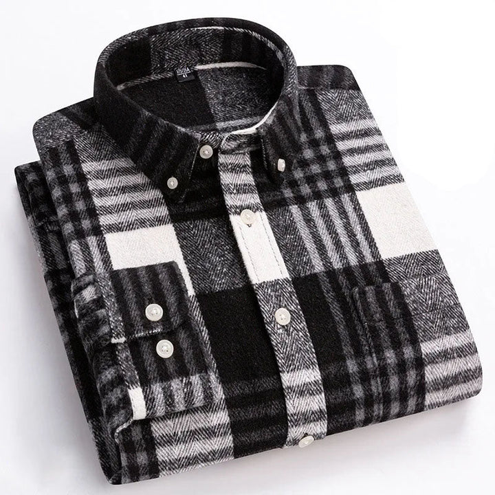 Hansamu - Elegant Long Sleeve Shirt With Button