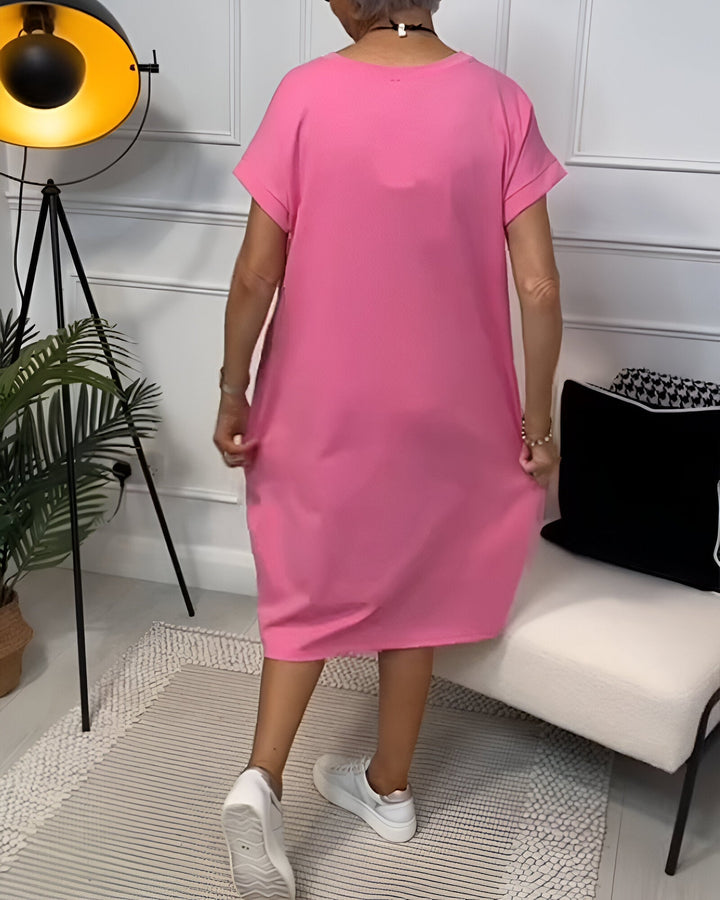 Bessie – Comfy Midi Shirt Dress