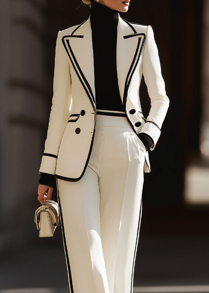 Kaila | Women’s Double Breasted Suit Set with Contrast Trim