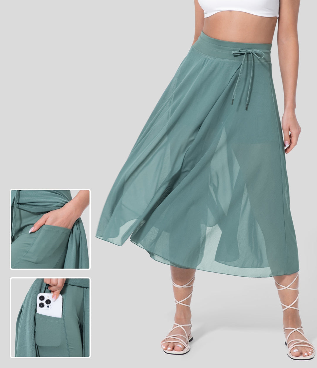 REVERIE – 2-IN-1 MIDI SKIRT FOR WOMEN