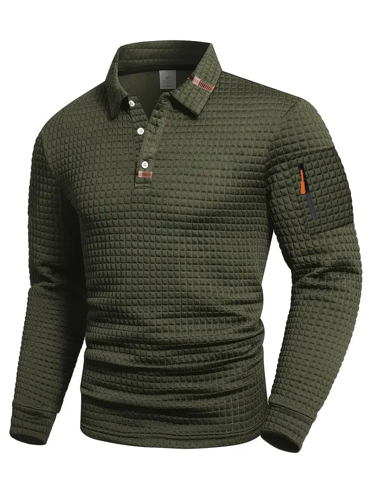 JAMES – TEXTURED CLASSIC LONG SLEEVE POLO